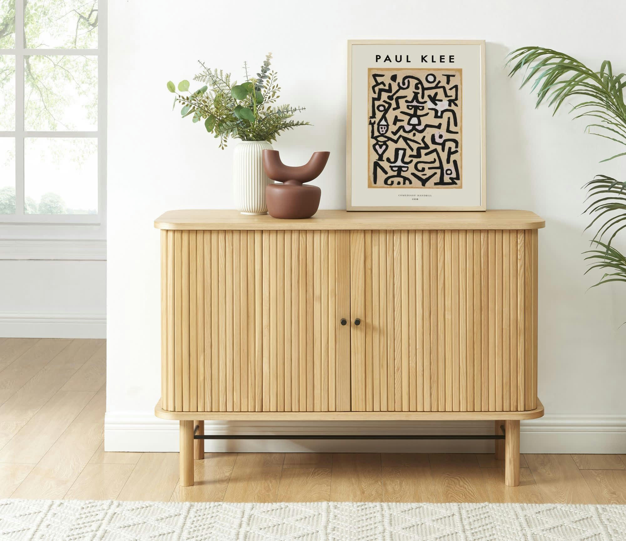 ERNEST - Buffet  frêne portes tambour 110cm