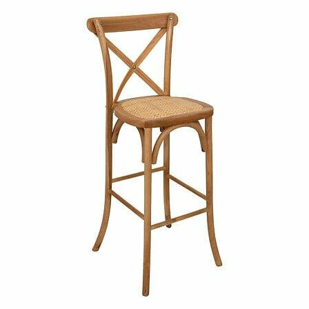 KRZESŁO BAROWE Isak Z DREWNA DĘBOWEGO naturalne ergonomiczne