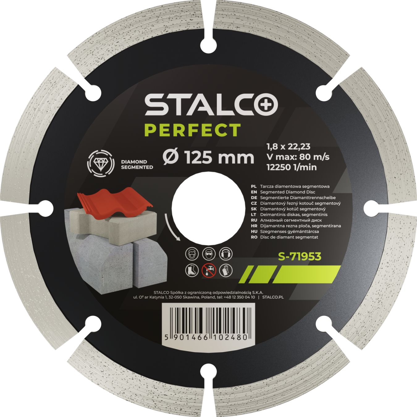 Tarcza diamentowa segmentowa ø 115 x 2,0 x 22, 23 mm STALCO PERFECT S-71951