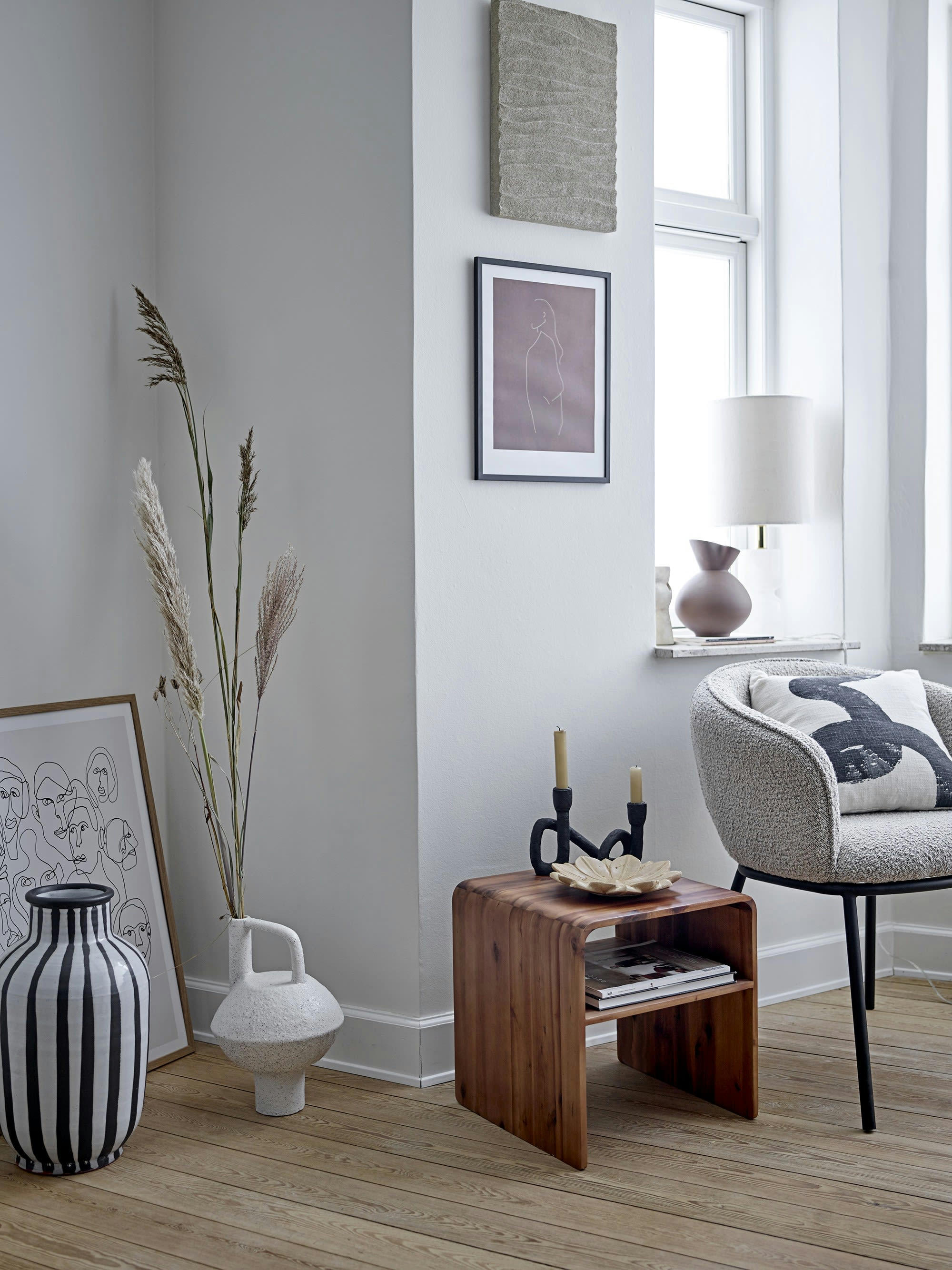 MASHEL - Bougeoir en résine noire