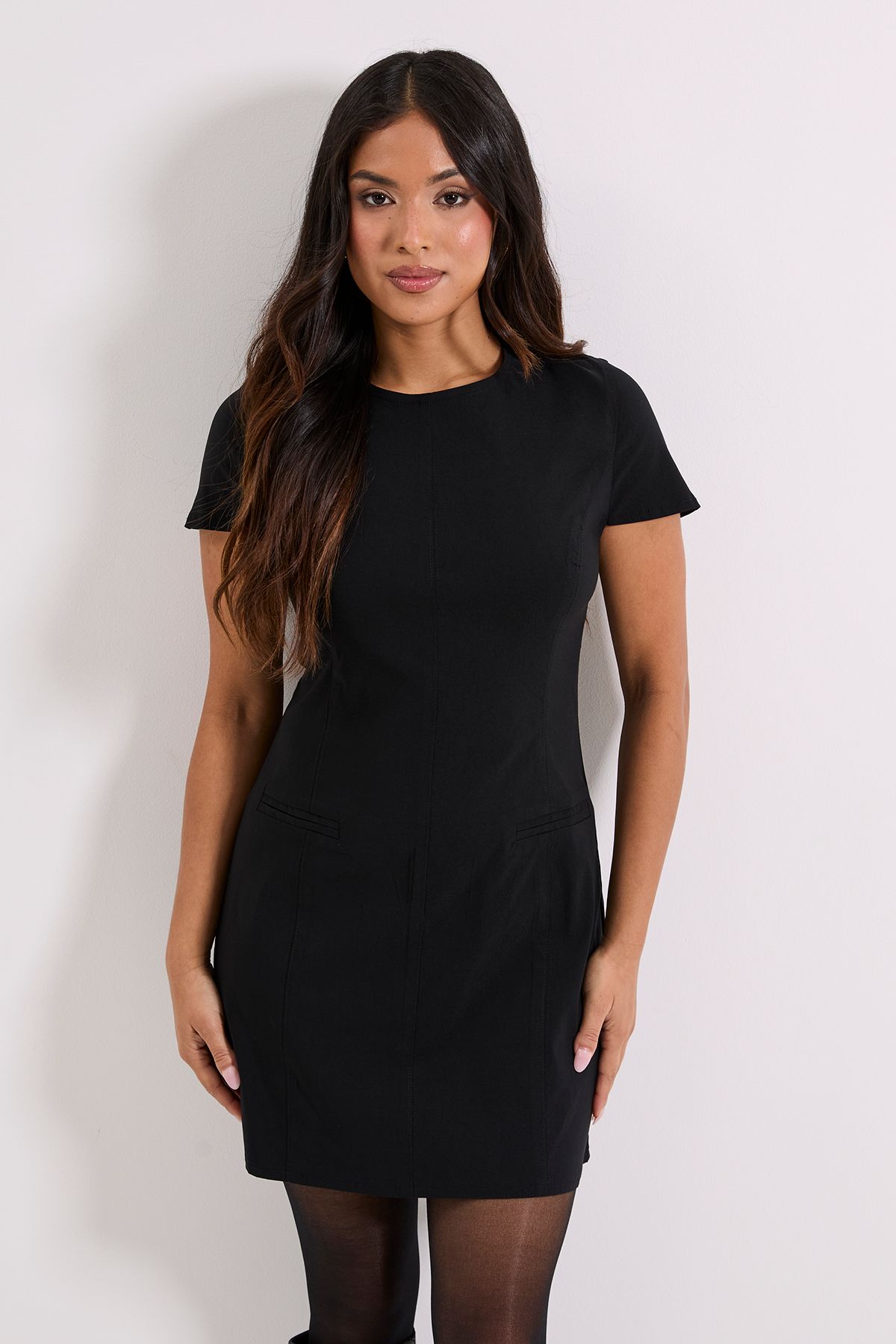 Dorothy Perkins Petite Bengaline Cap Sleeve Mini Dress