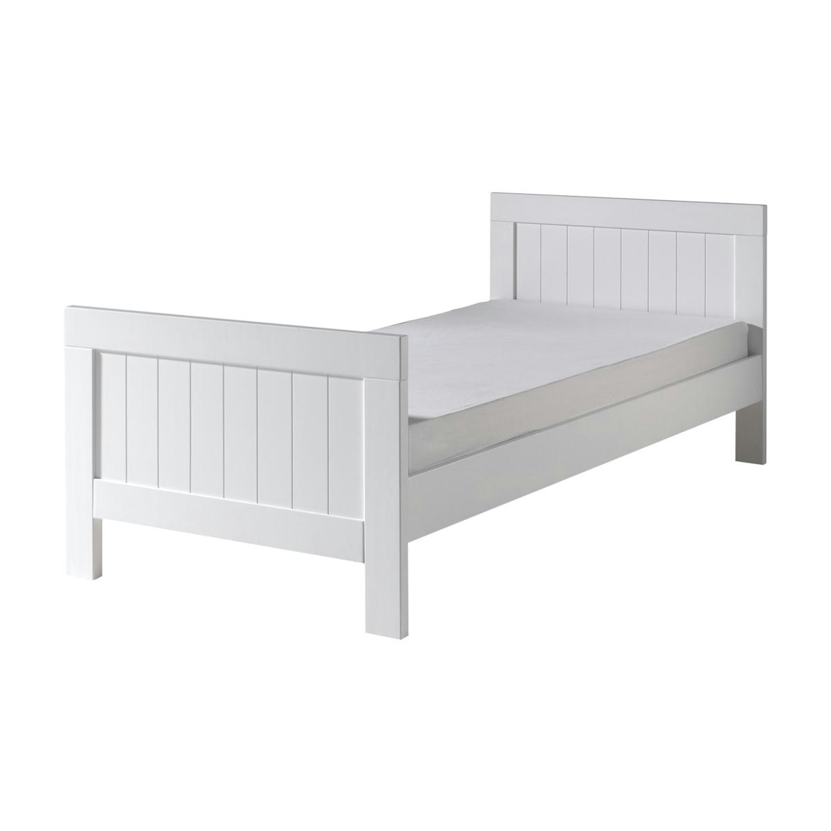 LEWIS - Lit 90x200 sommier inclus blanc