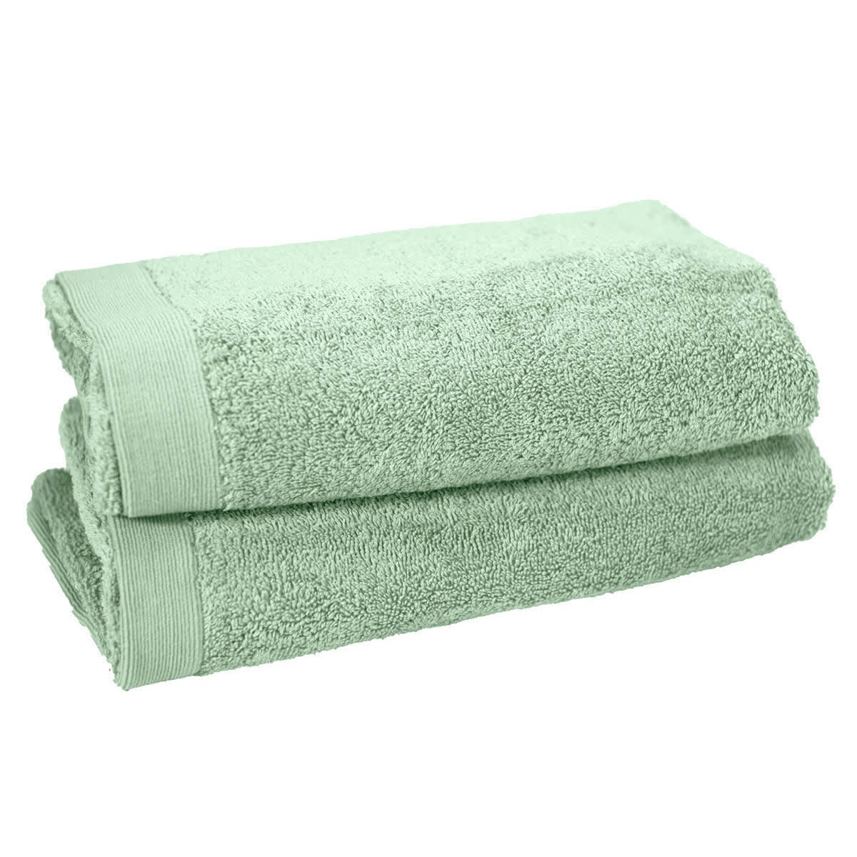 STUDIO - Lot de 2 draps de bain 500 gr/m²  menthe 70x130 cm