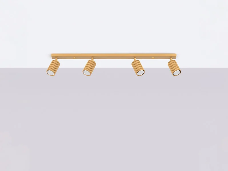 Spot Karbon 4-punktowy aluminiowy 81cm złoty