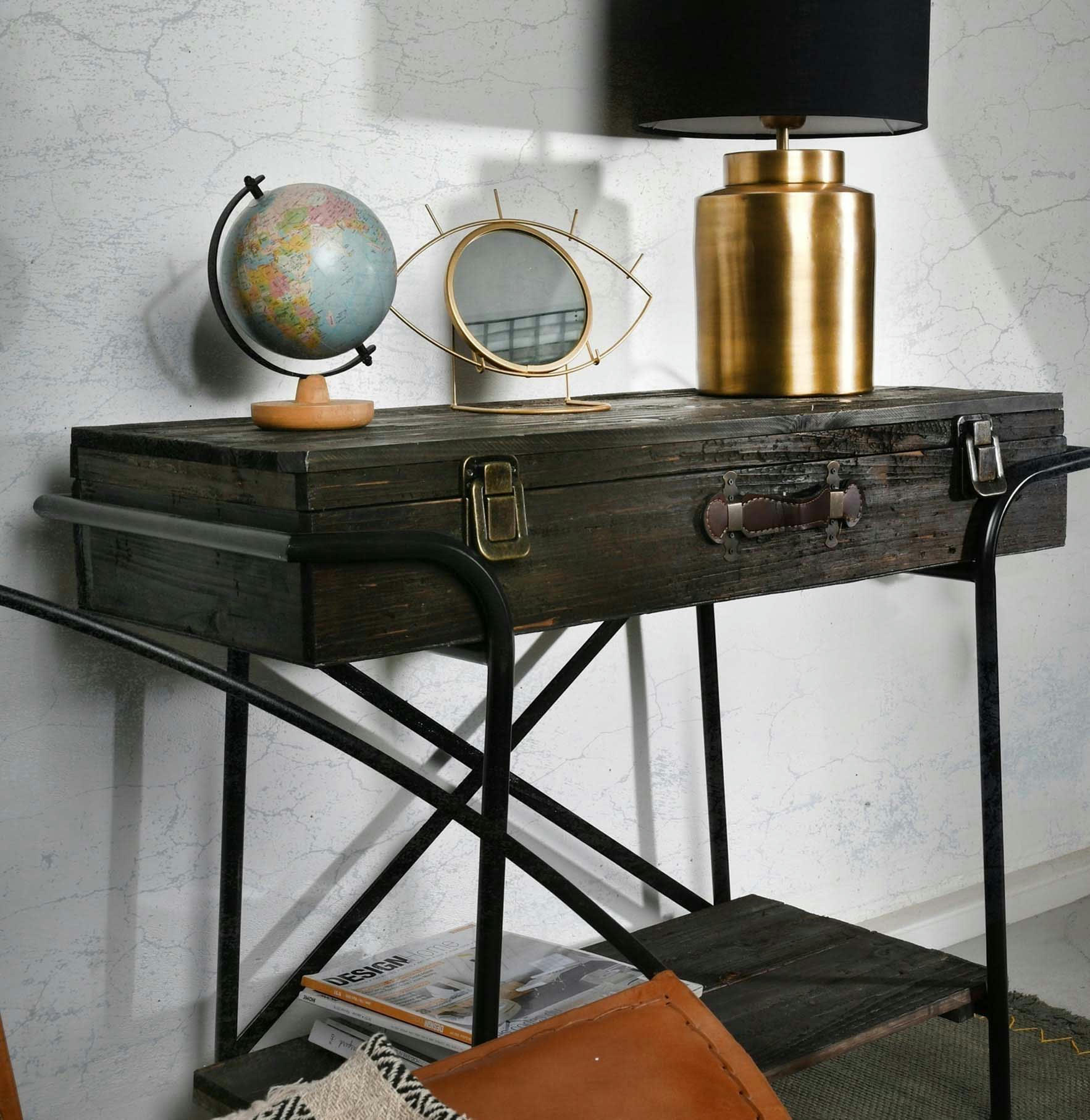 - Console valise en bois voyage