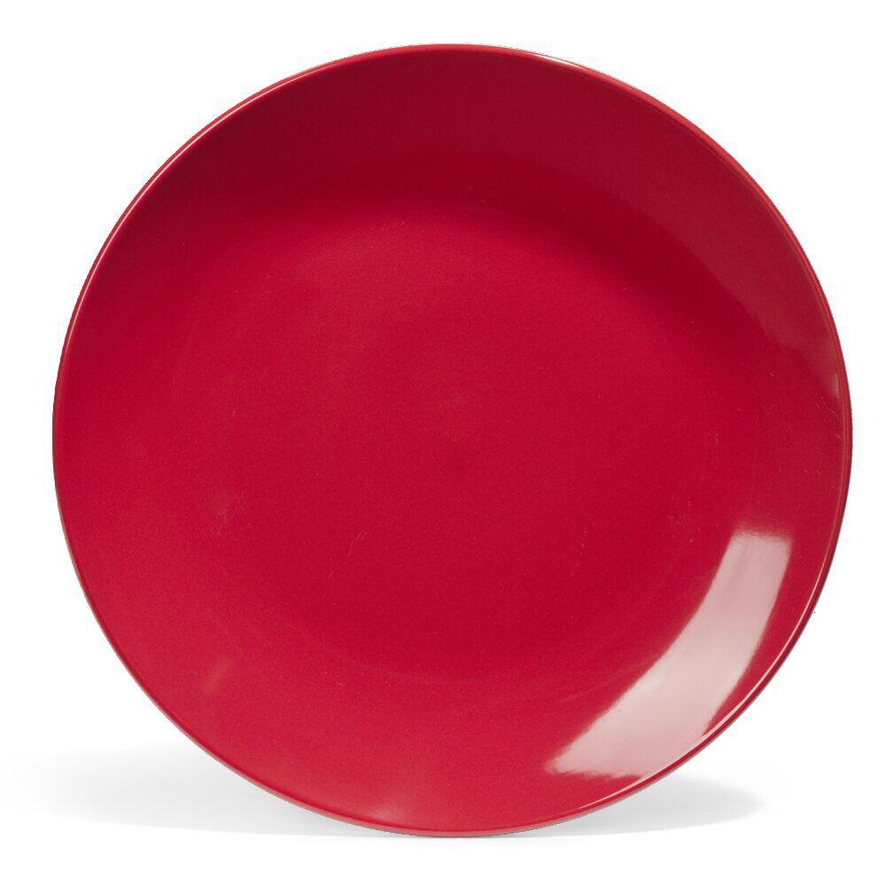 Assiette plate Madrid faïence rouge Ø27cm