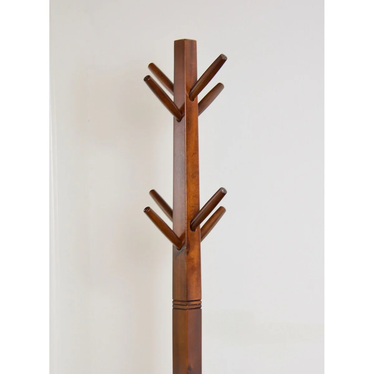 Casual Contemporary Living Solid Acacia Hall Tree - Mahogany - 18x18x72