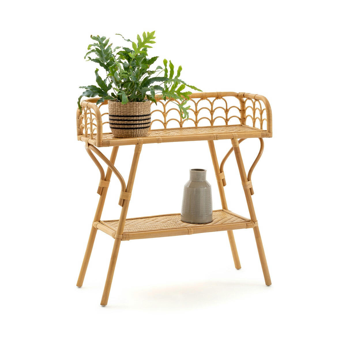 Console vintage canne de rotin, Malu