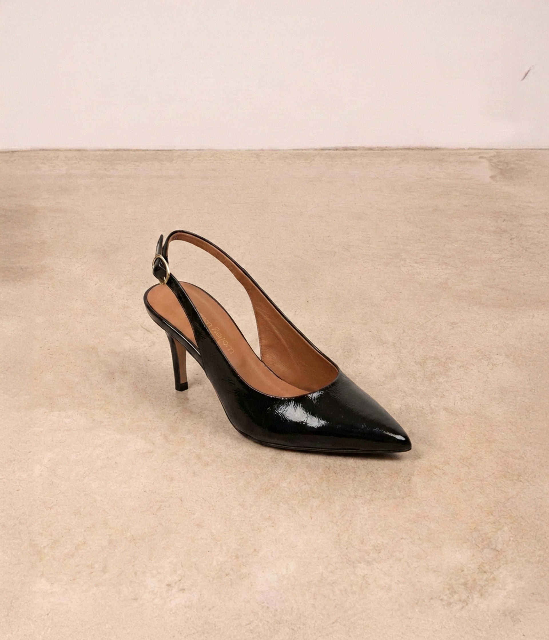 Escarpins slingbacks noirs Saphir