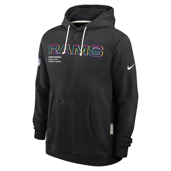 Los Angeles Rams Nike 2025 NFL Crucial Catch Sideline Standard Issue Dri-FIT Hoodie - Black