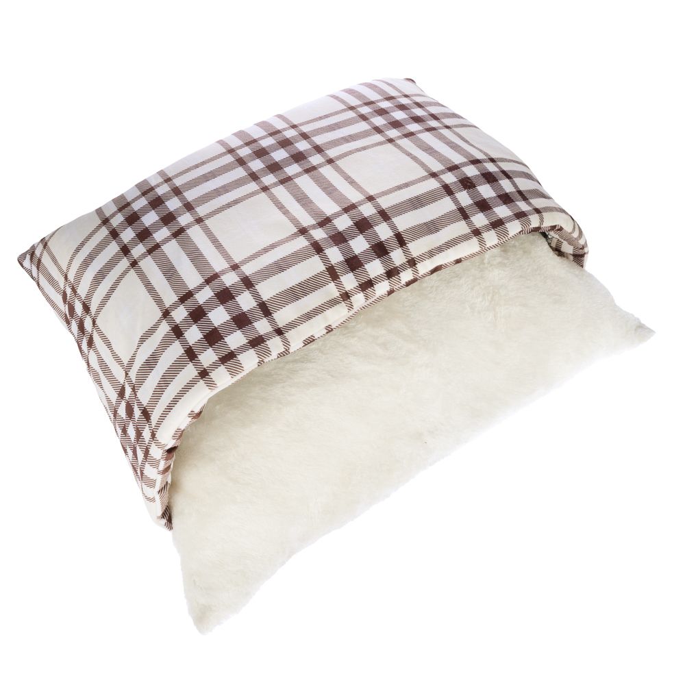 zooplus Basics Checked Cuddle Bed Cushion