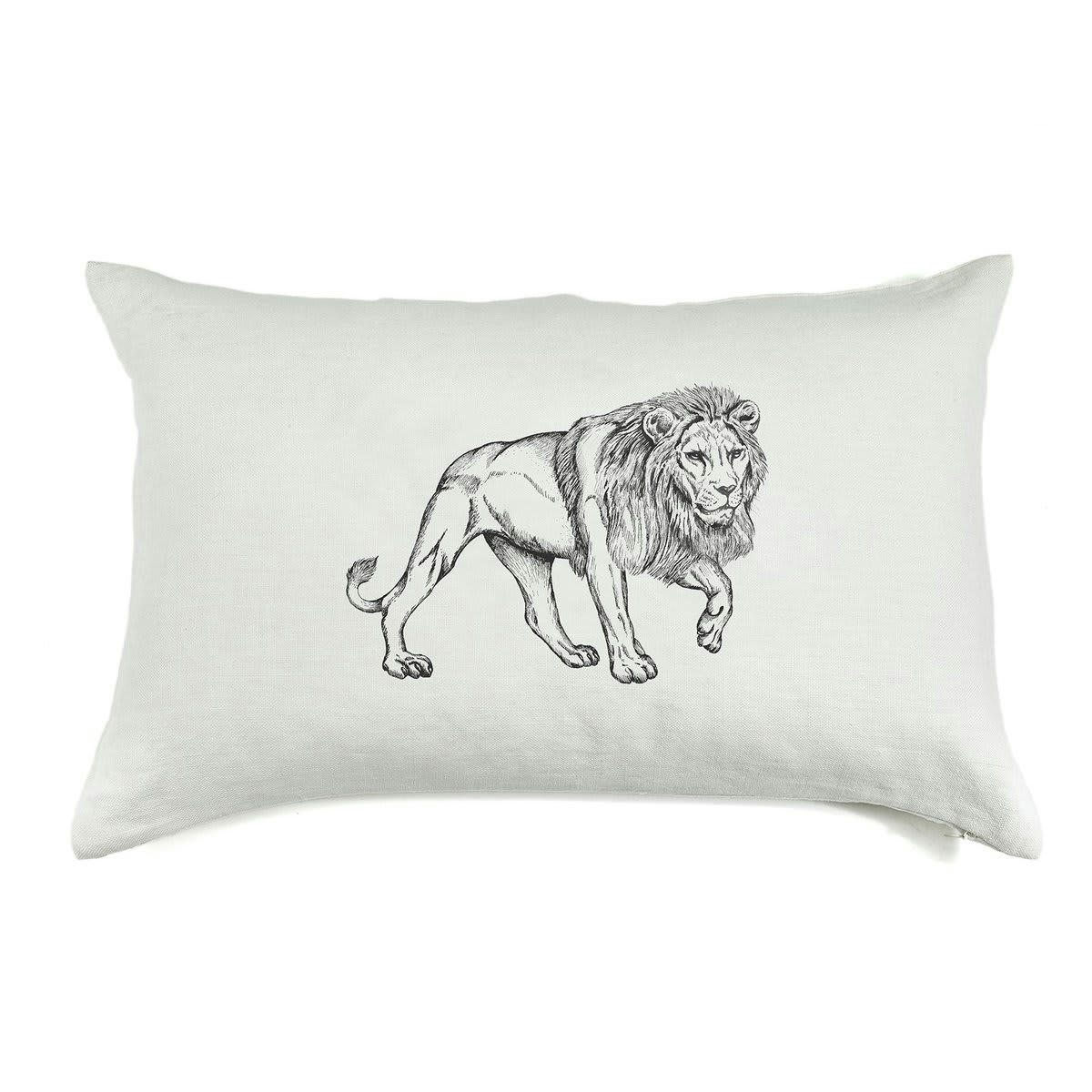 AFRIQUE ANIMAL - Coussin en lin pur lavé Zebre 45x45