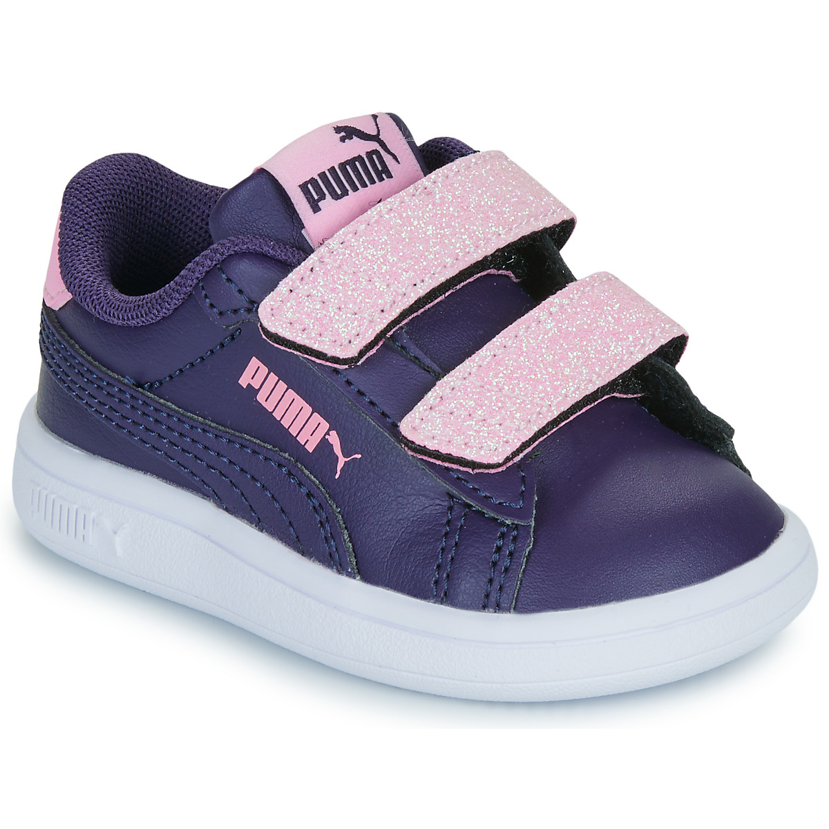 Puma - Smash 3.0 L Glitter Velcro V Inf - Violet / Pink