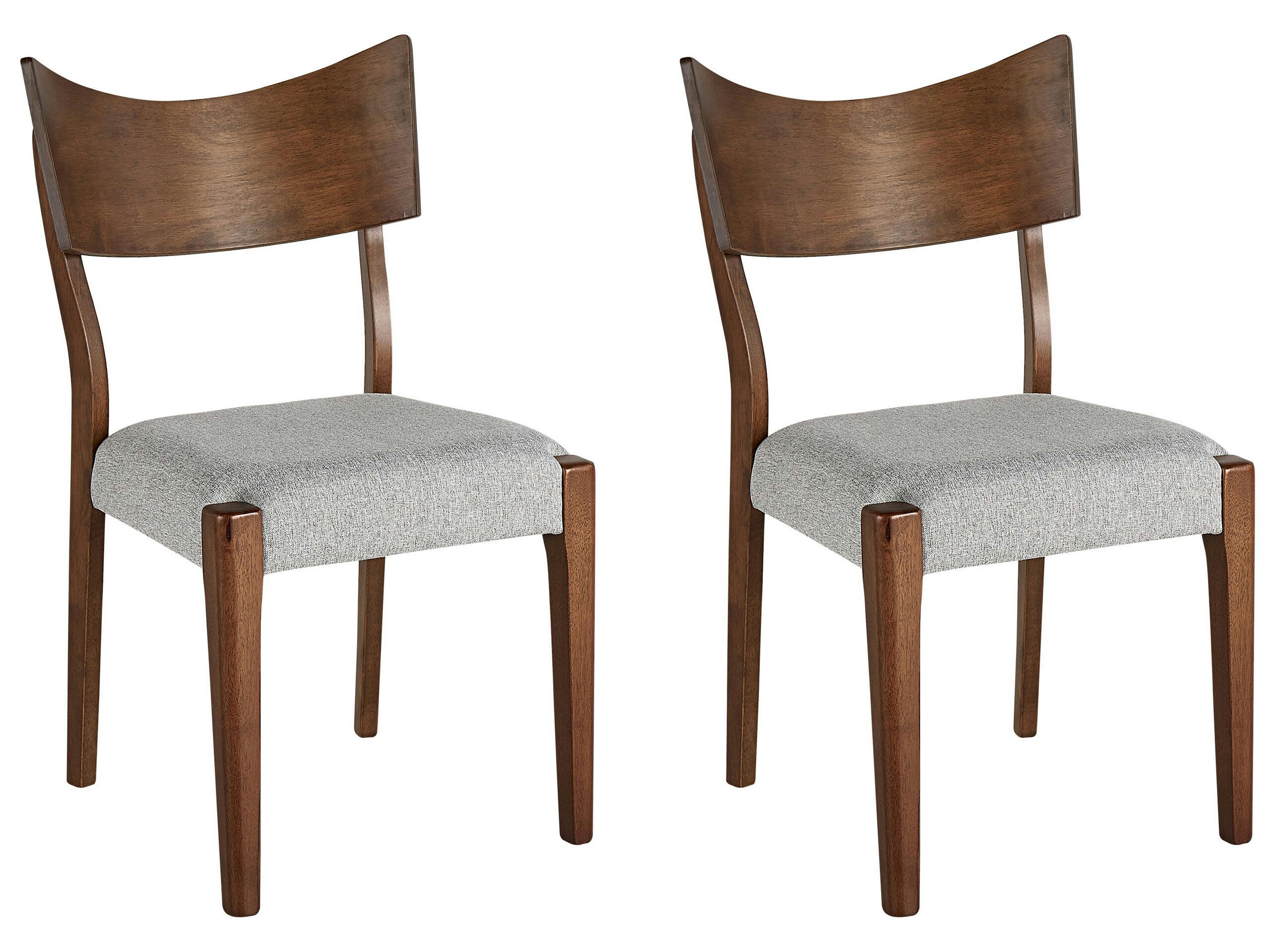 EDEN - Lot de 2 chaises de salle à manger en bois foncé