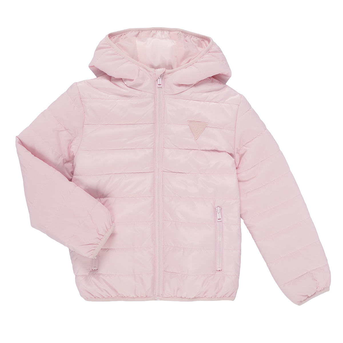 Guess - HOODED LS PADDED PUFFER W/ZIP - Pink