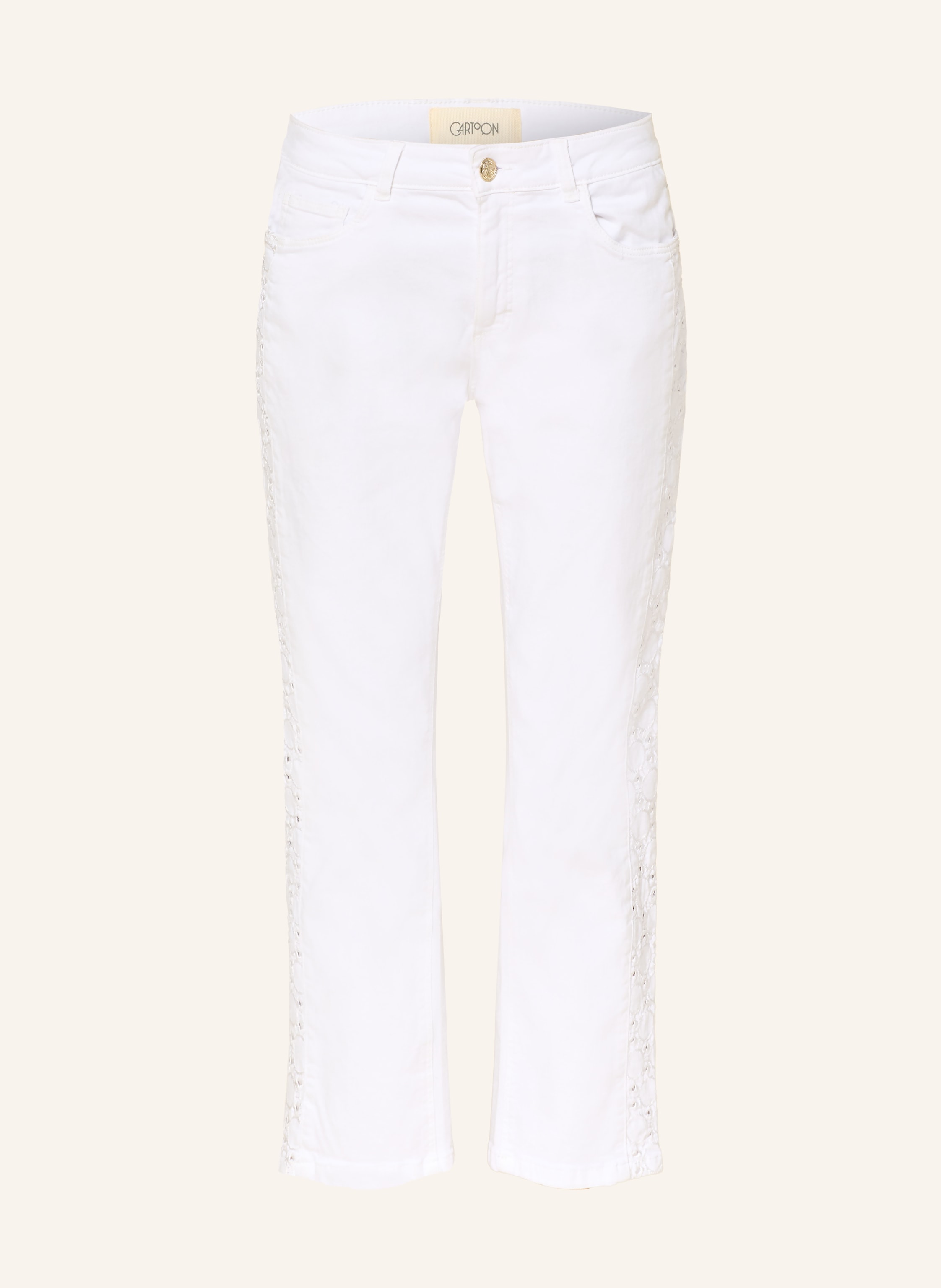CARTOON Cropped Jeans mit Galonstreifen
