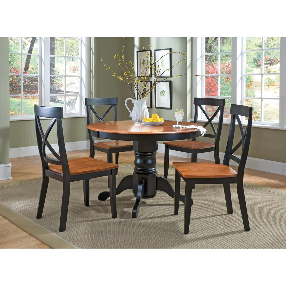 The Gray Barn Larken Black and Oak 5-piece Dining Furniture Set