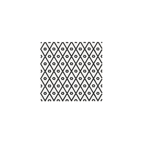 Mosaïque Art factory hexagone 2,6x2,2cm motif Minuetto noir et blanc sur trame nylon 33,3x33,3cm Satiné boite de 1 m2