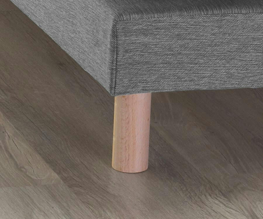 SOMMIER TAPISSIER - Sommier tapissier gris chiné 90x200