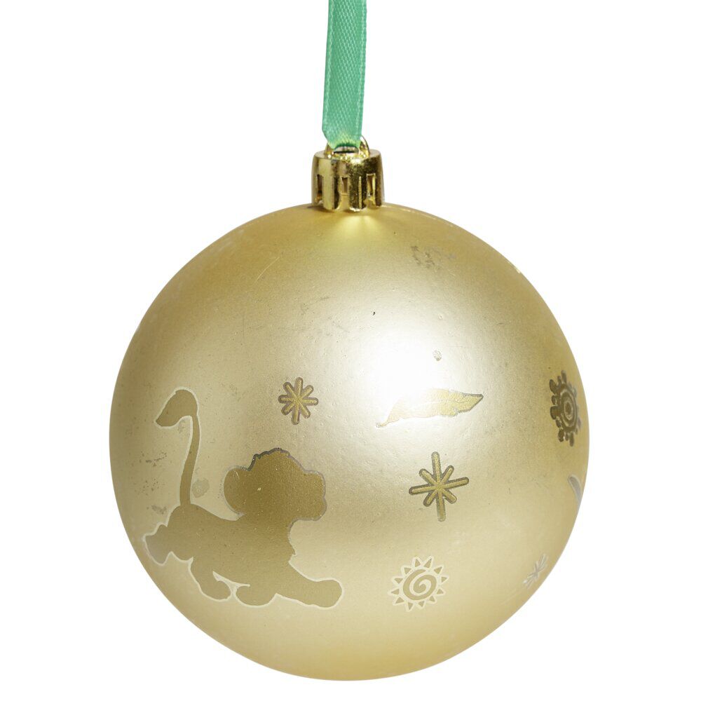 Boule de No&euml;l Disney Le Roi Lion doré Ø8cm x4