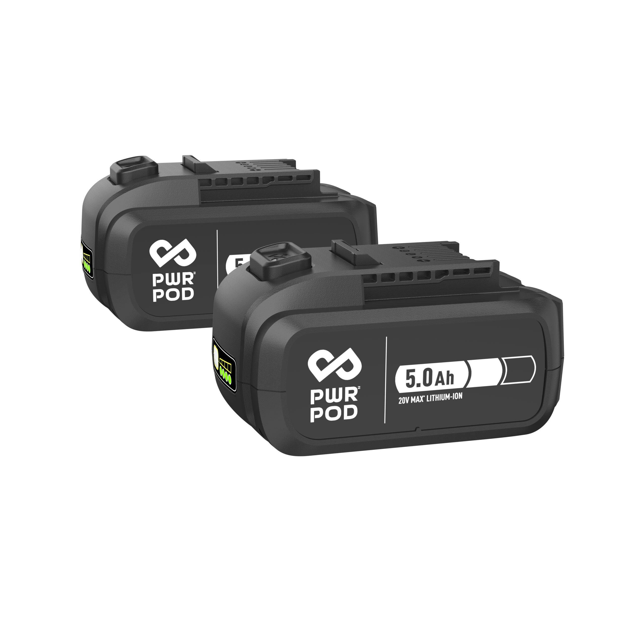 PWR POD 20V 5Ah Universal Batteries, 2-pk, Mid