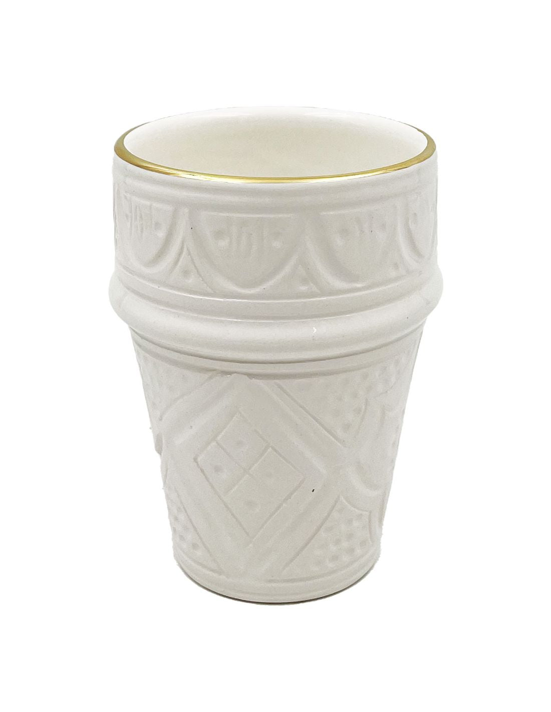 Chabi Chic Mok - Empreinte -wit/goud - keramiek - Ø 8 cm x H 11 cm (L)