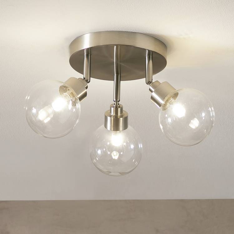 Habitat Tay Stainless Steel 3 Light Spotlight - Chrome