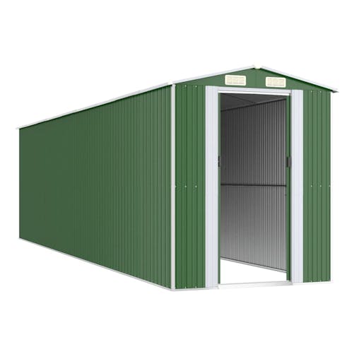 NNEVL Garden Shed Green 192x772x223 cm Galvanised Steel