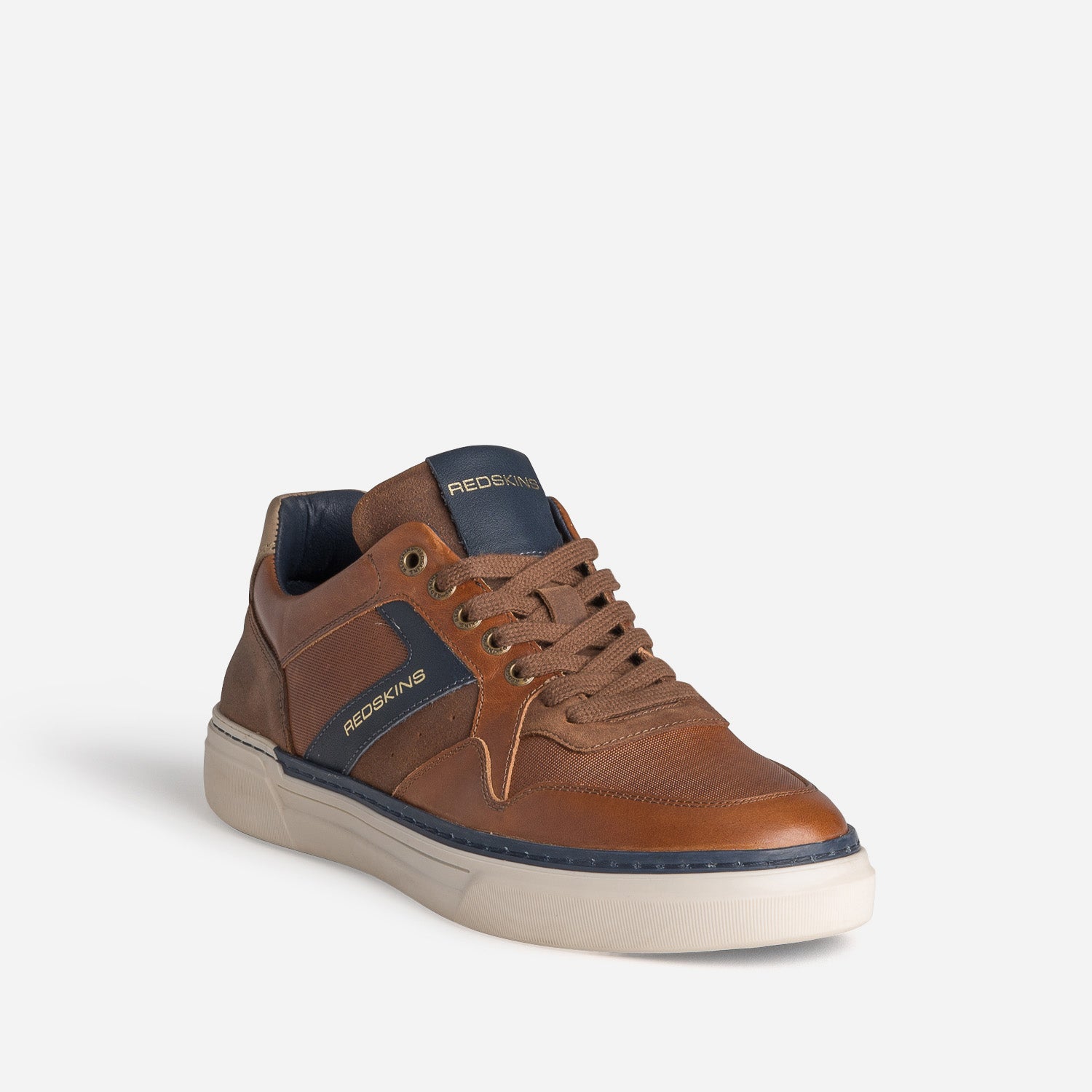 Tennis REDSKINS cognac cuir