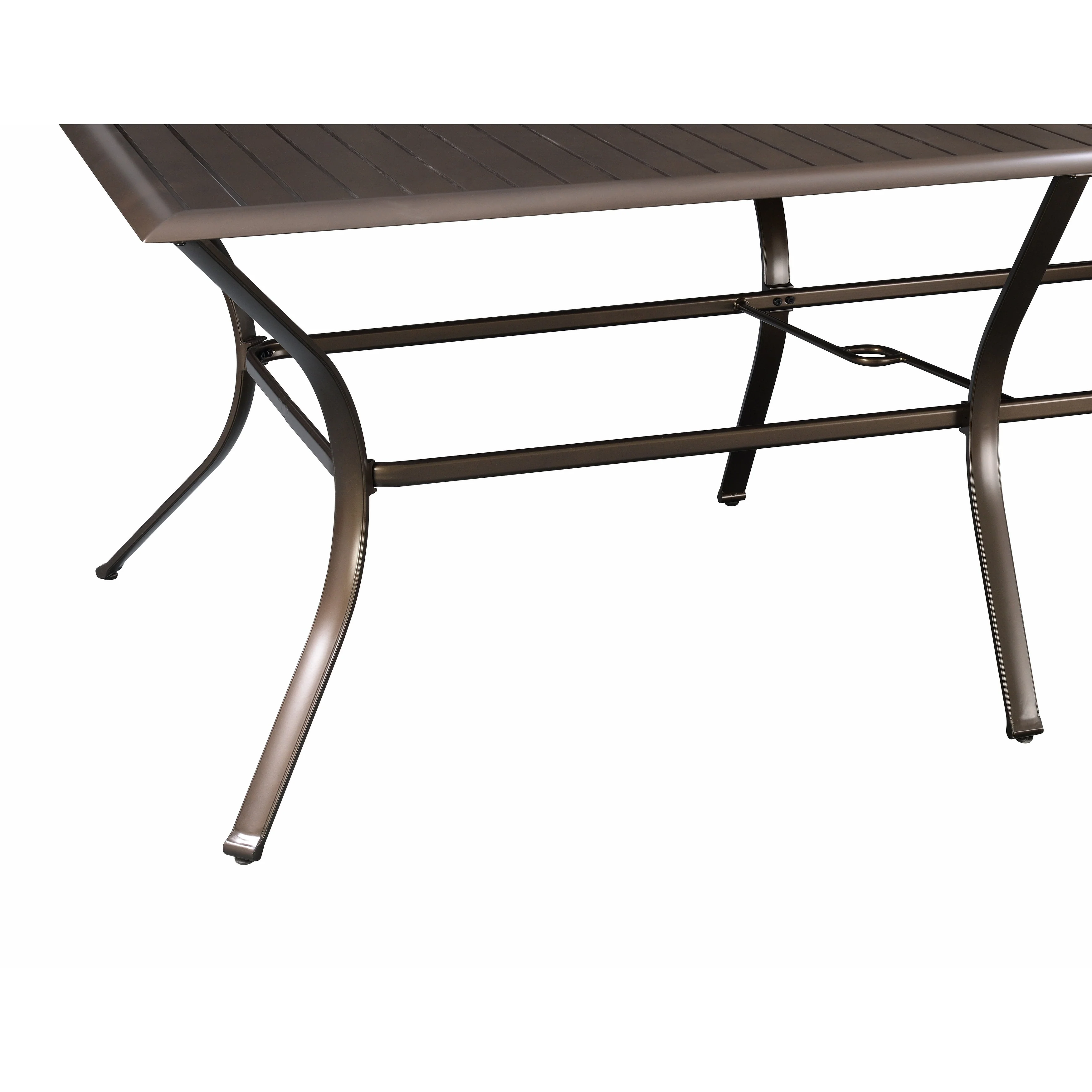Westin Aluminum Outdoor Slat Top Patio Dining Table- Bronze