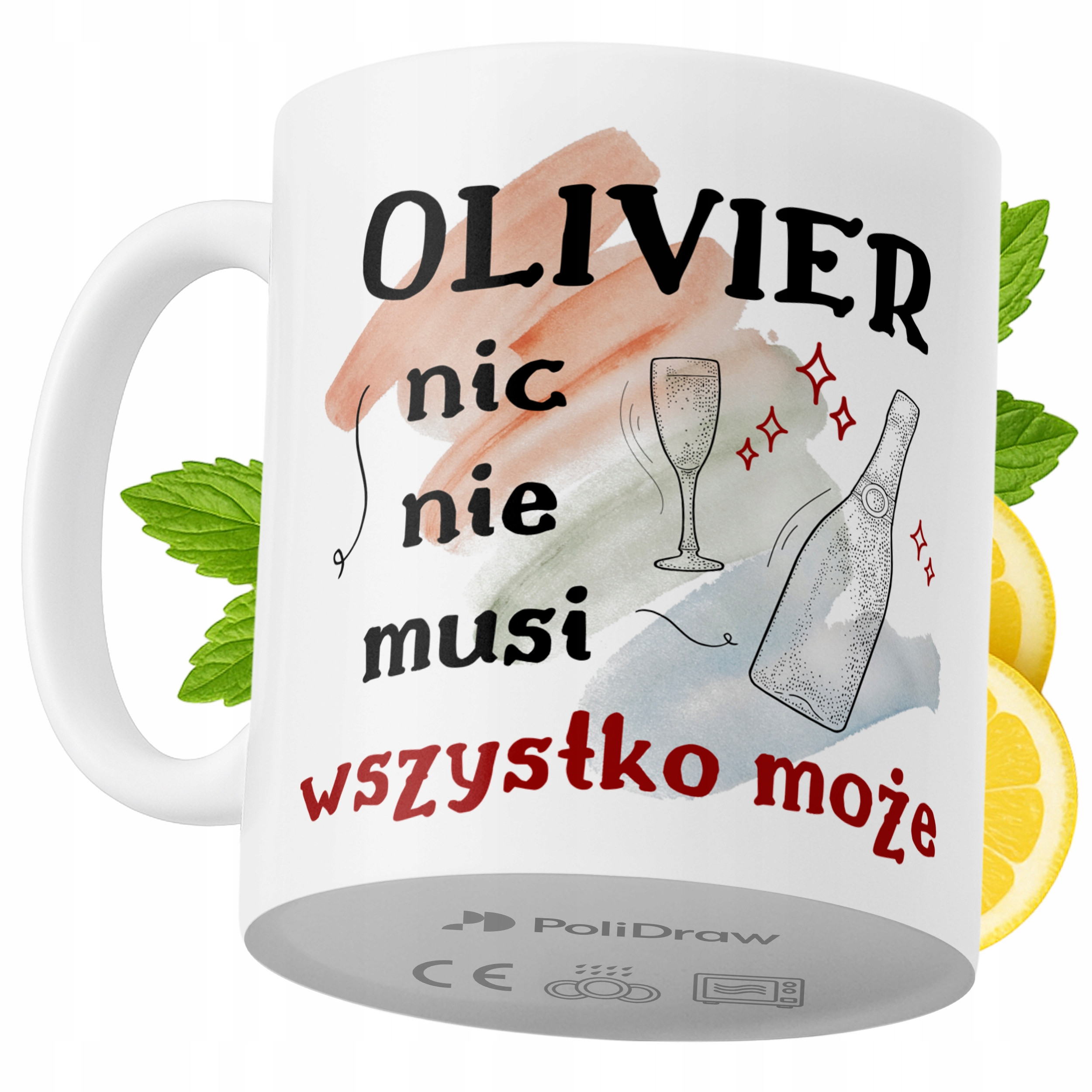 Kubek Dla Oliviera na Prezent z Nadrukiem ze Zdjęciem 330 ml PoliDraw