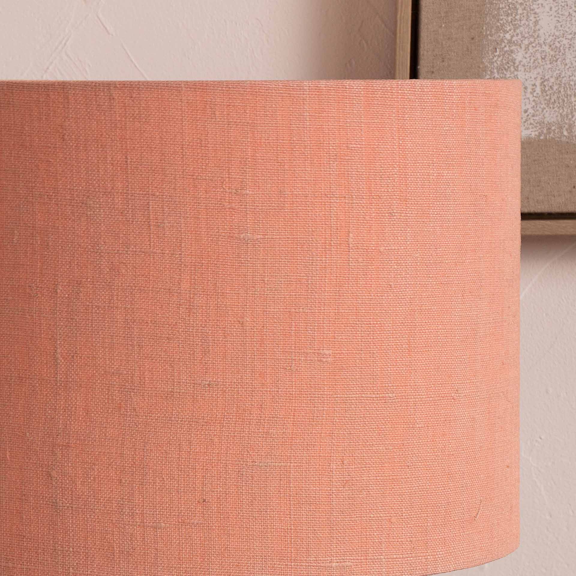 Ruma Dusky Pink Linen Cylinder Shade For Floor Lamp