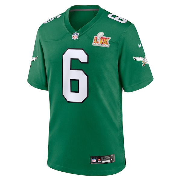 DeVonta Smith Philadelphia Eagles Nike Super Bowl LIX 2nd Alternate Game Jersey - Kelly Green