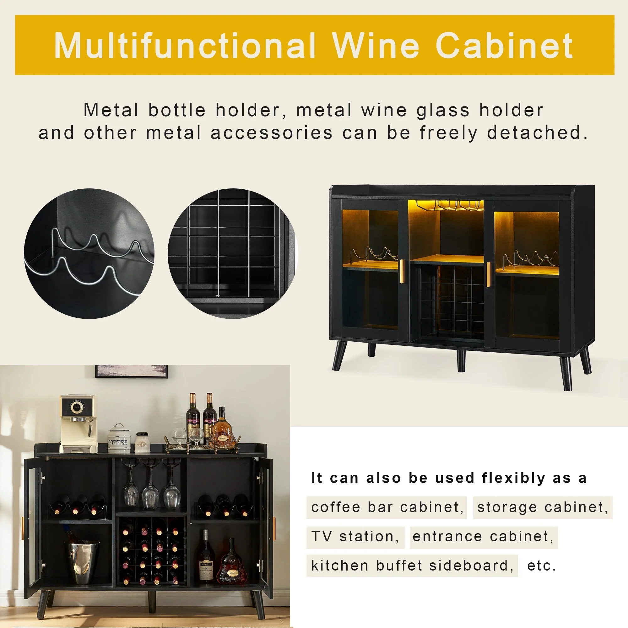 Freestanding Liquor Cabinet