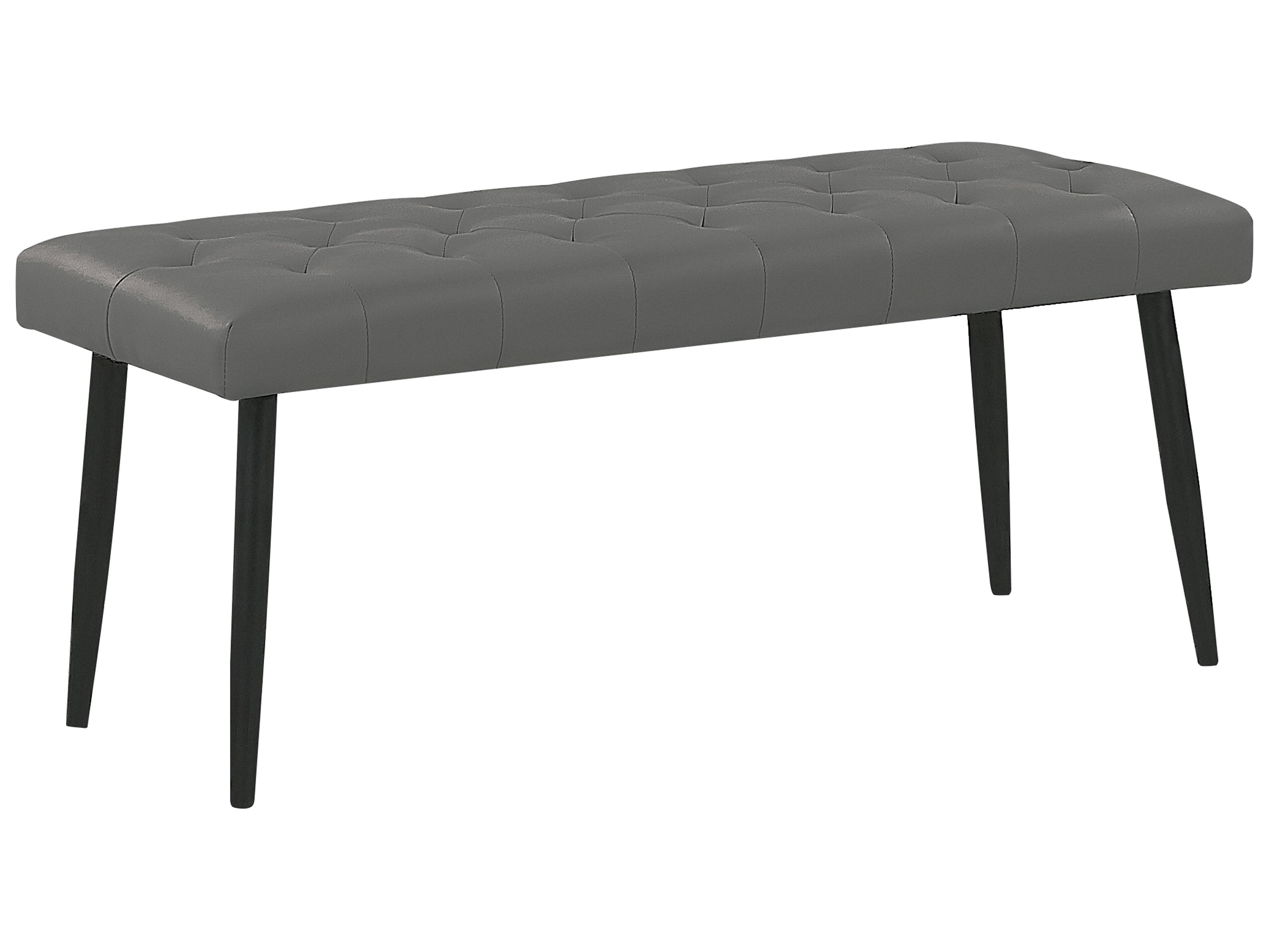 Upholstered Bench ESSONNE Faux Leather Grey