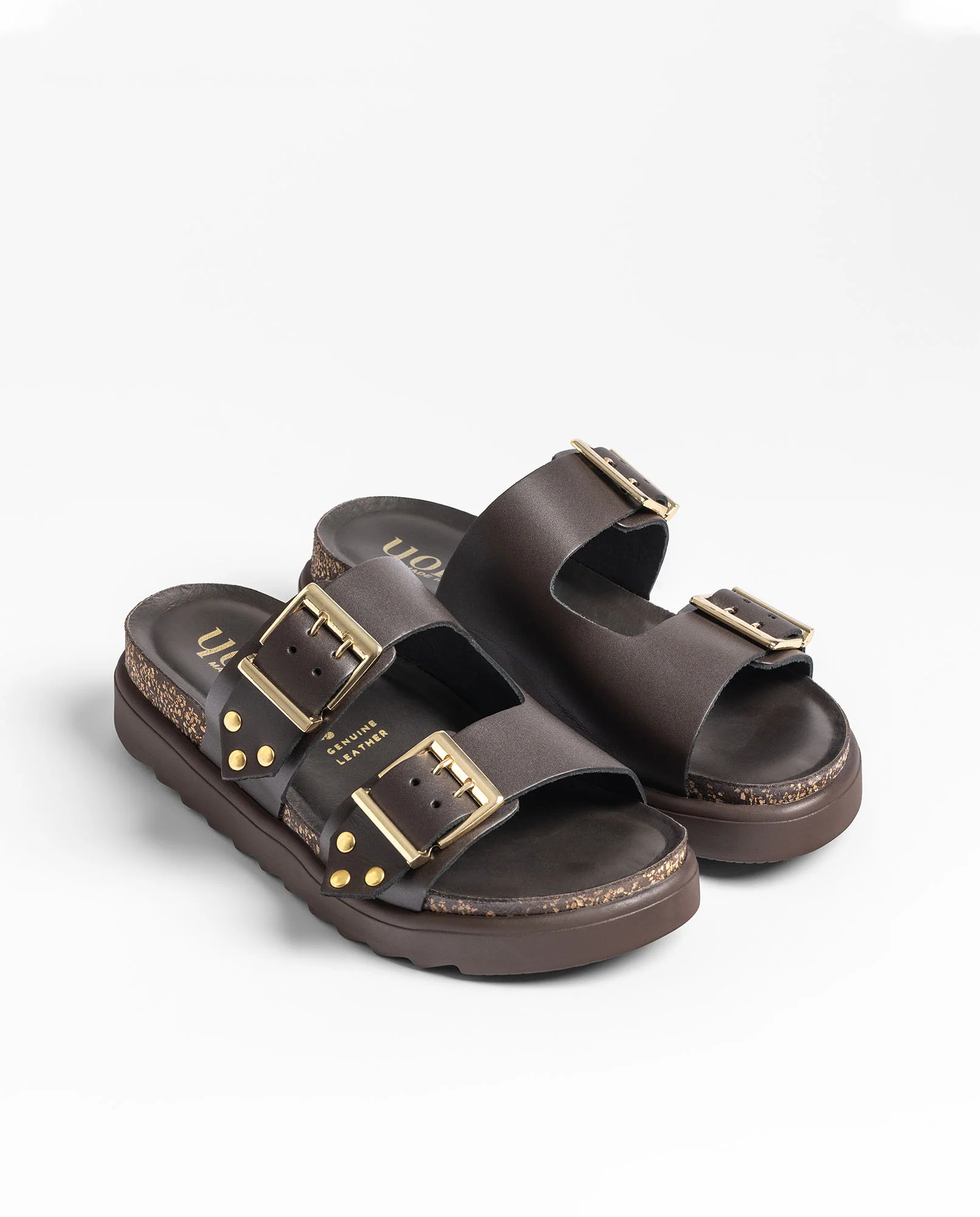 Sandalia plataforma TUNEZ-262 marrón oscuro