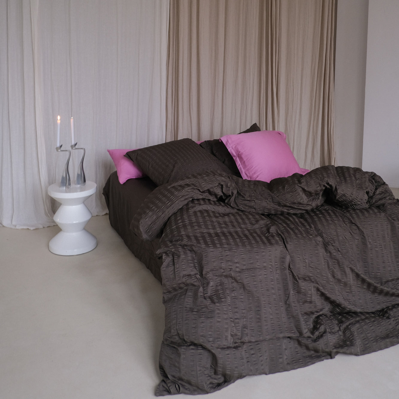 Crisp Sheets Smooth Waffle Dekbedovertrek 200 x 220 cm - Taupe