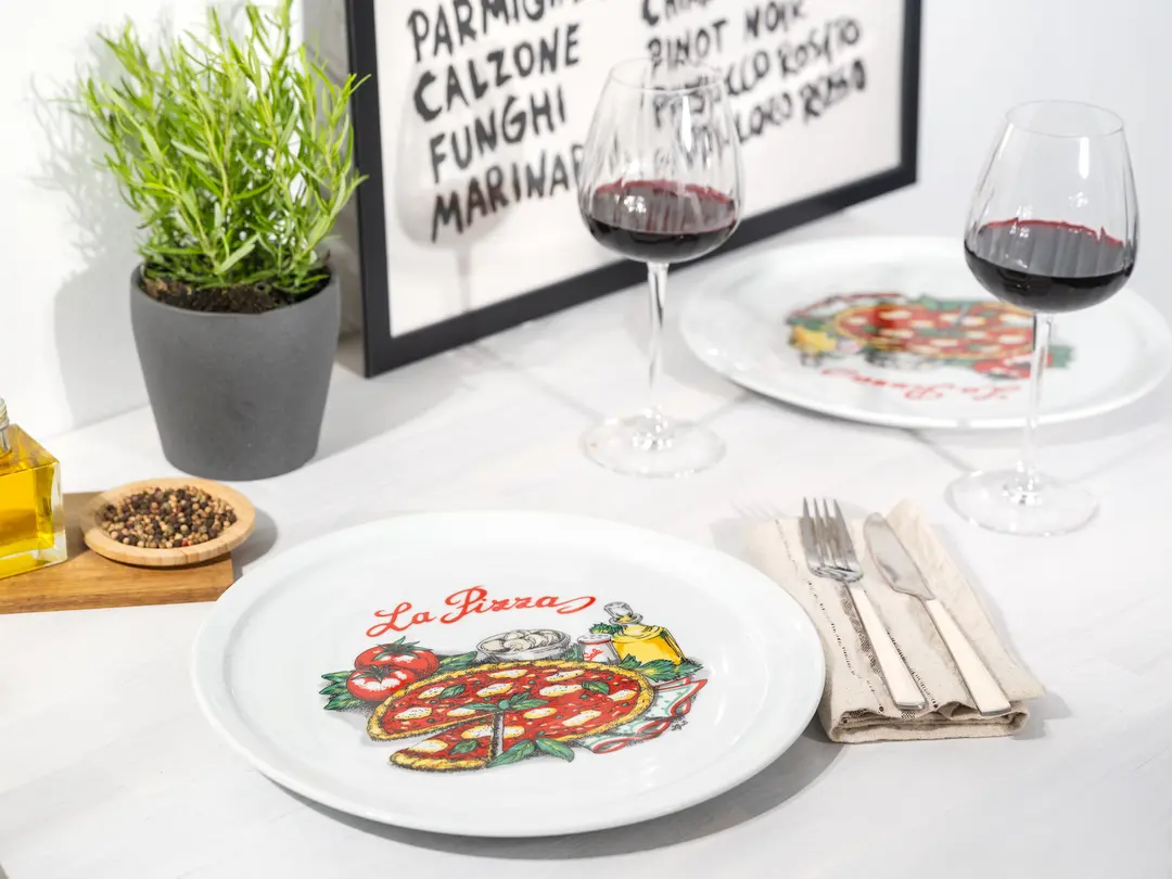 Pizzateller 4er-Set Milano