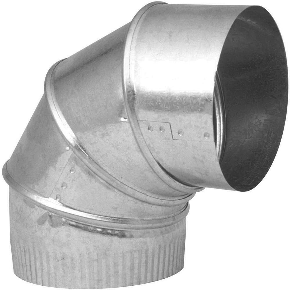 Imperial 30 Gauge Adjustable Stove Pipe Elbow, Galvanized Steel, 5-in Diameter, 90-Degree