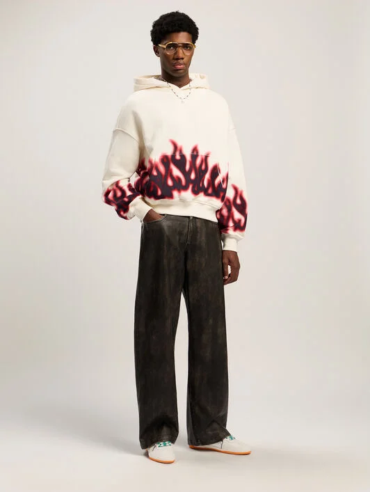 Flames Loose Hoodie