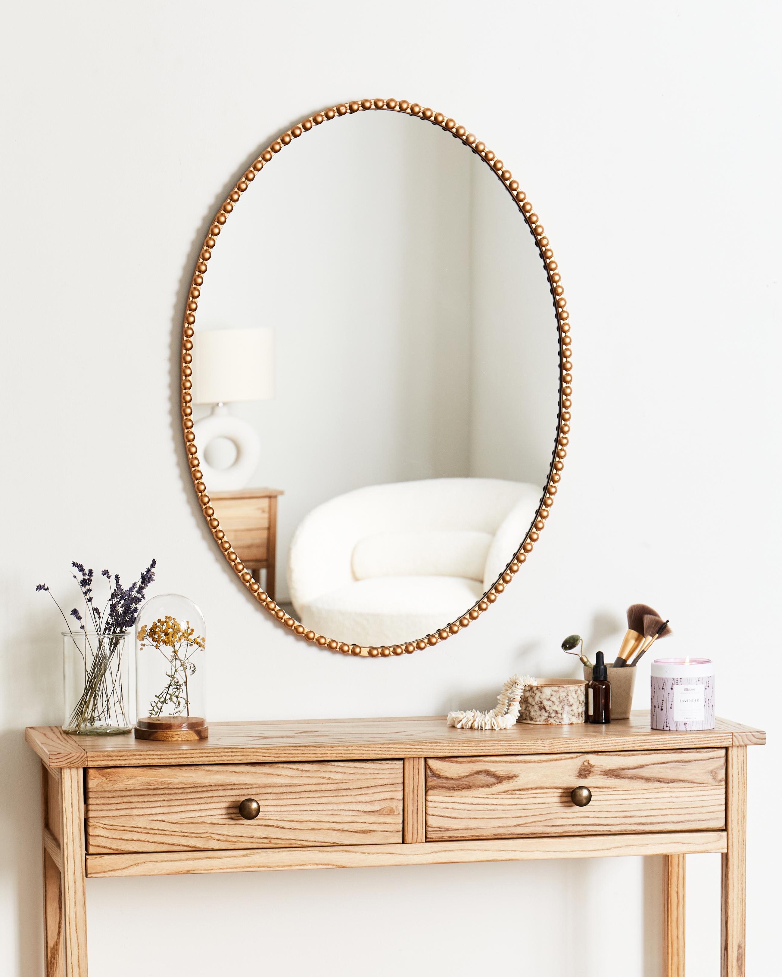 Wall Mirror OUVEA 57 cm 79 cm Metal Gold