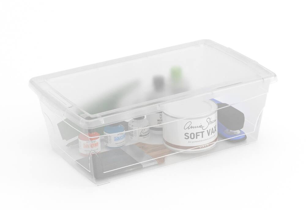type A Clarity Transparent Storage Box with Lid, 6-L