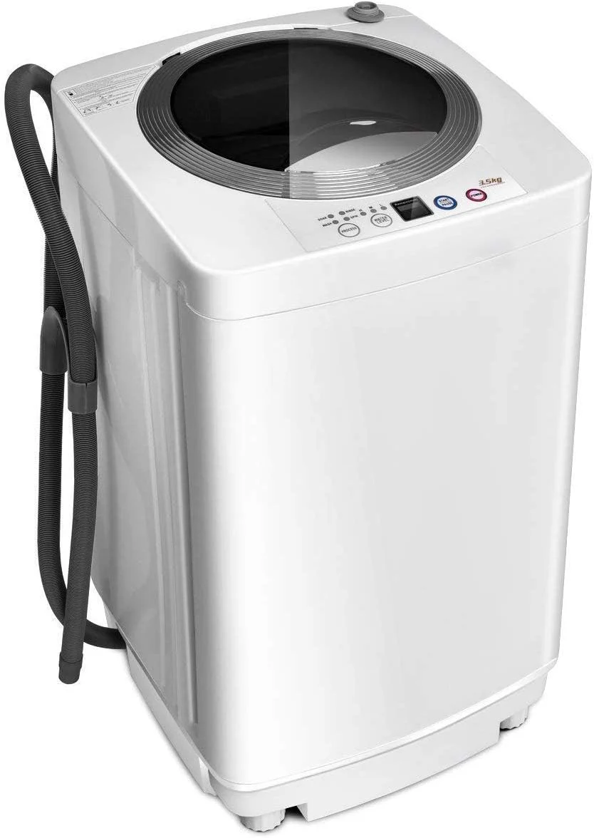 8lb Portable Full Auto Washer & Dryer Combo, Built-in Drain Pump, Compact for Apartments, RVs & Dorms
