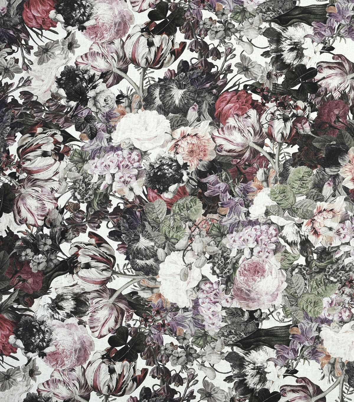 Floral Bouquets on Pink Premium Cotton Fabric