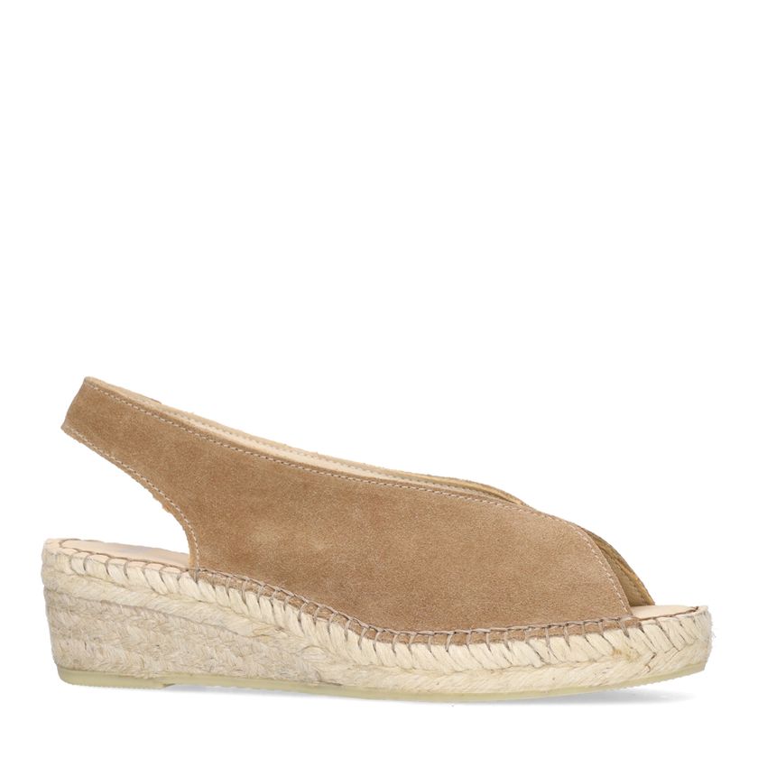 Manfield Taupe suède sleehakken