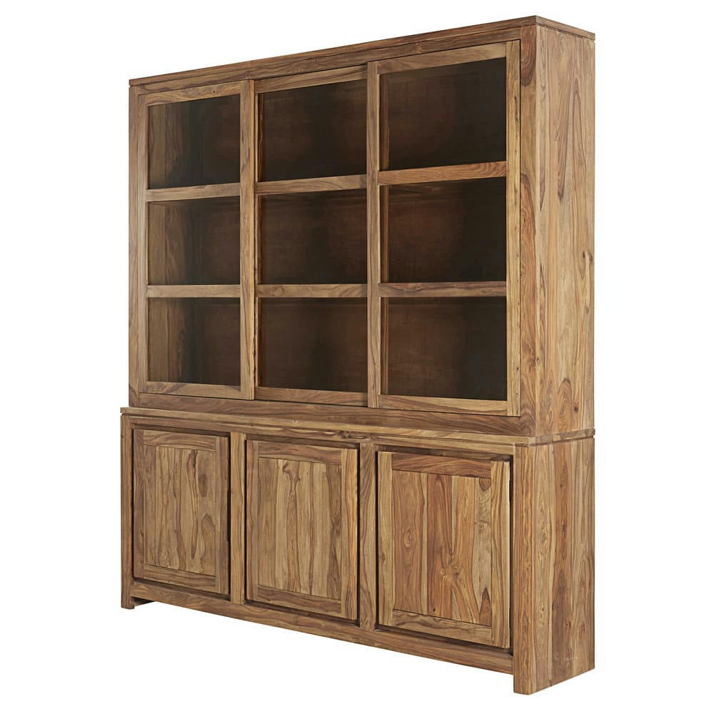 Stockholm - Vaisselier 3 portes en sheesham massif