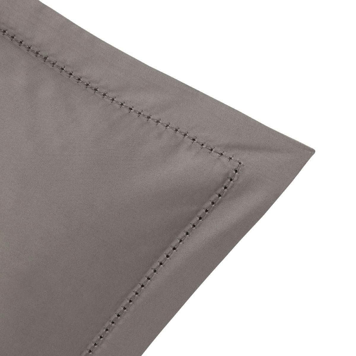 ALCOVE - Taie d'oreiller en percale de coton gris 50 x 75 cm