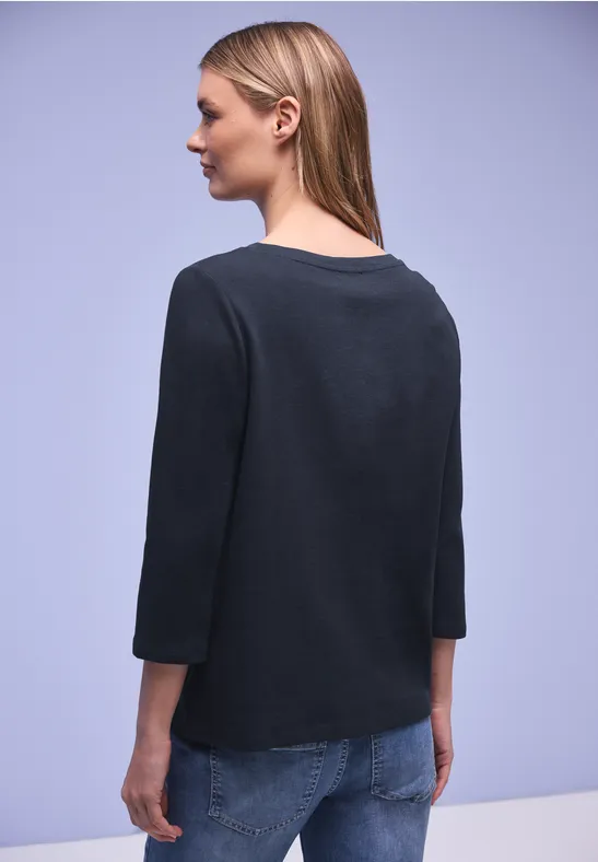 Basic Shirt aus reiner Baumwolle