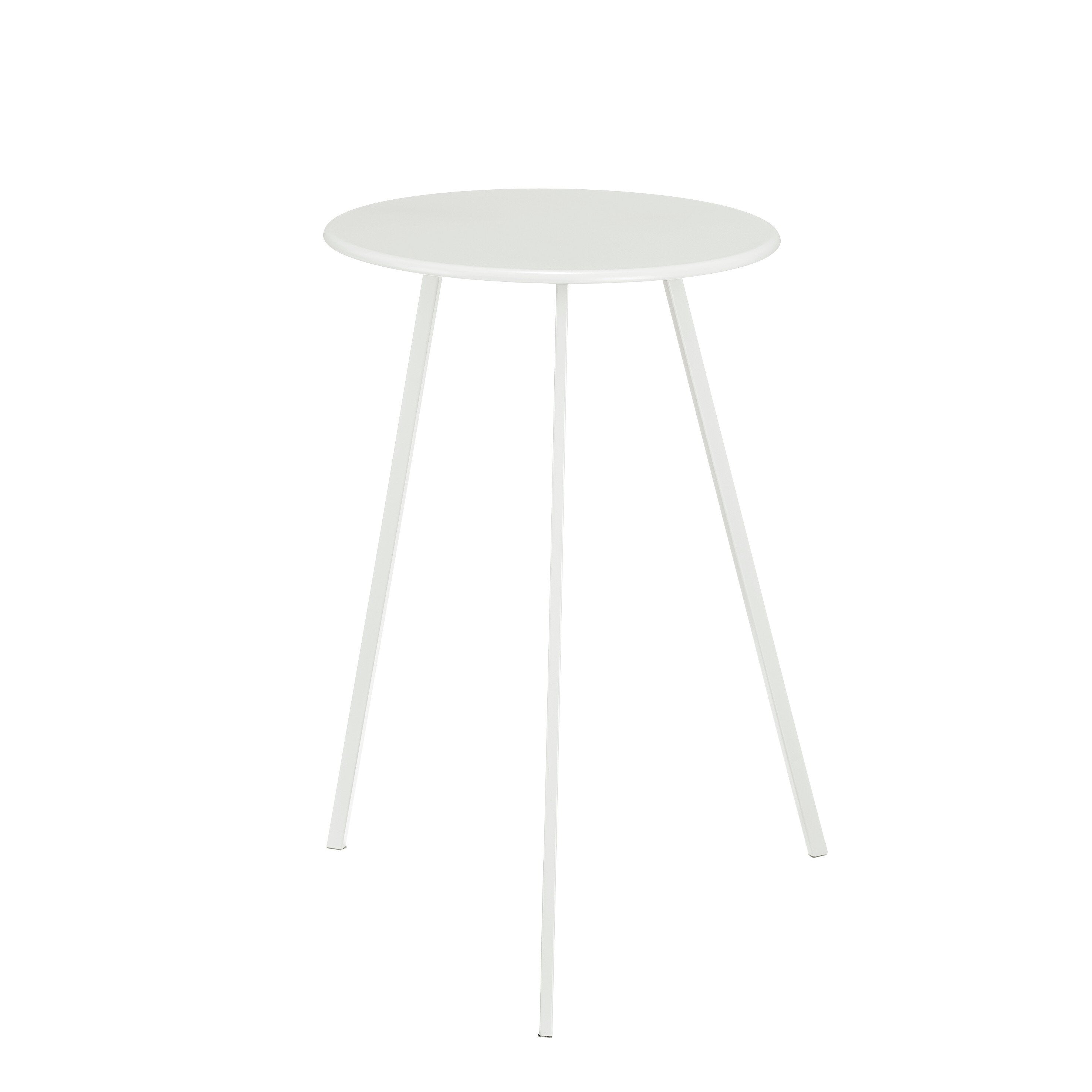 Mica Decorations Seatle Bijzettafel Buiten - H58 x Ø38 cm - Metaal - Wit
