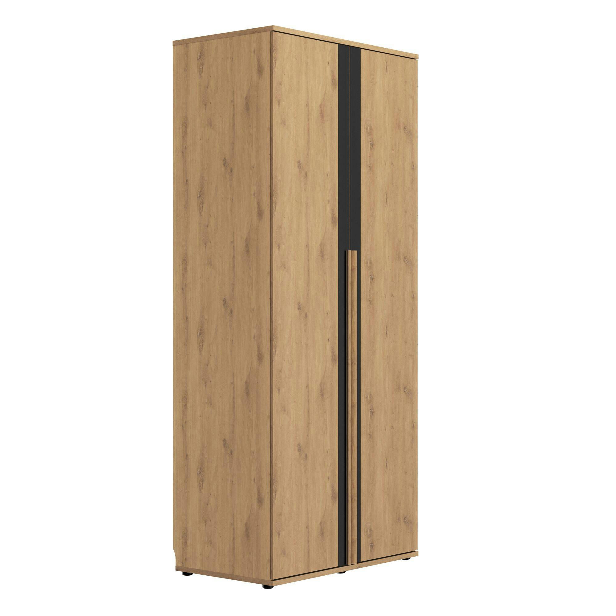 EVA - Dressing 2 portes effet bois clair